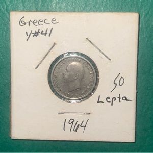 GREECE 1964 50 LEPTA VERY NICE CONDITION LG.
